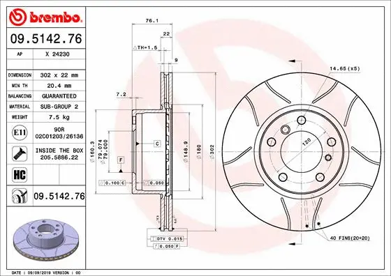 Brake Disc (09.5142.76)