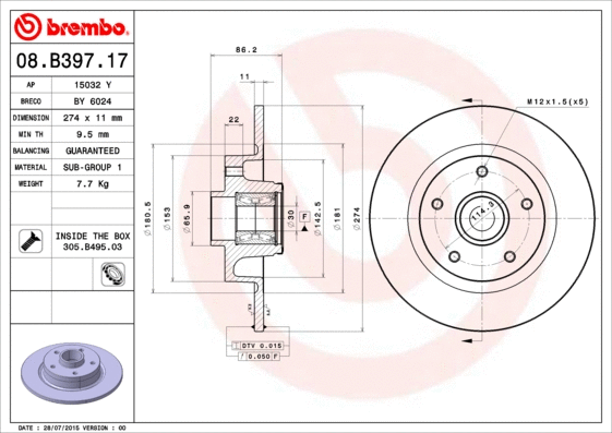 Brake Disc (08.B397.17)