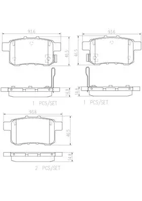 Brake Pad Set, disc brake (P28072N)