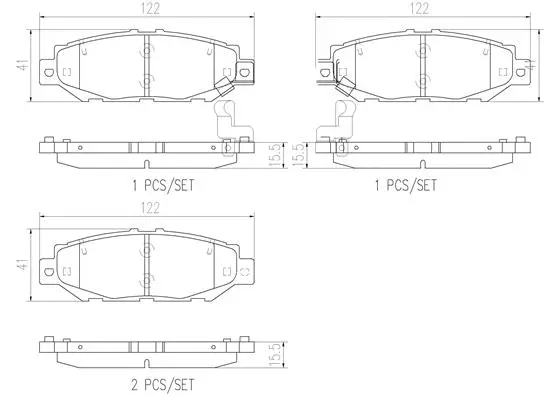 Brake Pad Set, disc brake (P83038N)