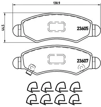 Brake Pad Set, disc brake (P 79 015)