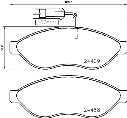 Brake Pad Set, disc brake (P 23 143)