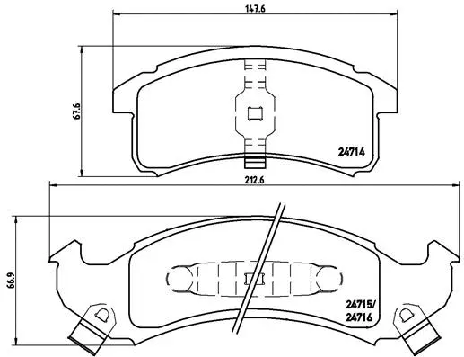 Brake Pad Set, disc brake (P 07 002)