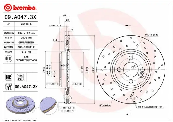 Brake Disc (09.A047.3X)