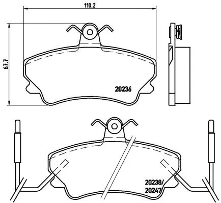 Brake Pad Set, disc brake (P 68 019)