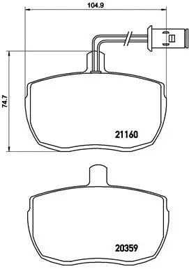 Brake Pad Set, disc brake (P A6 006)
