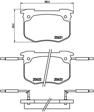 Brake Pad Set, disc brake (P 68 011)