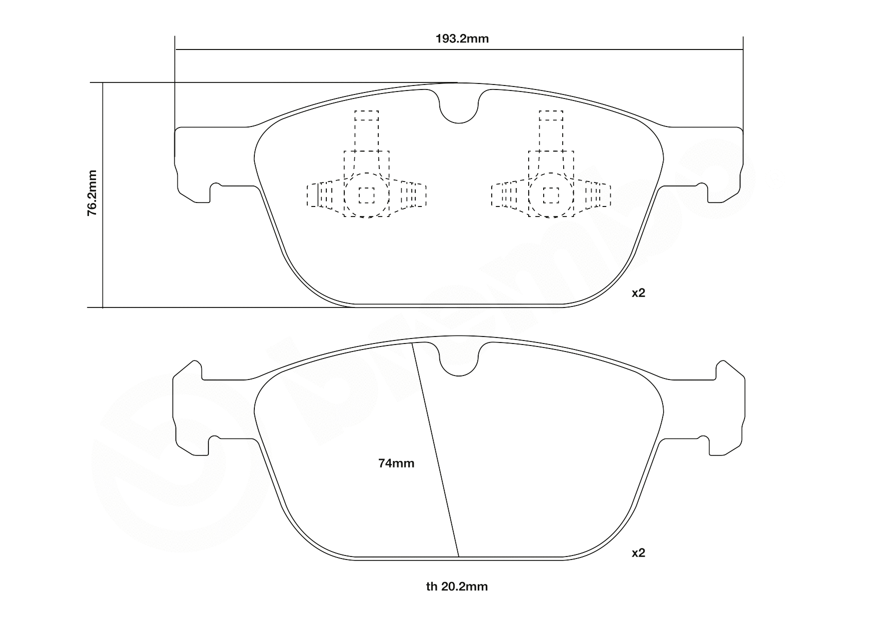 High Performance Brake Pad Set