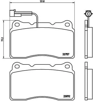 Brake Pad Set, disc brake (P 23 115)