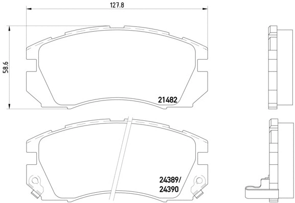 Brake Pad Set, disc brake (P 78 007)