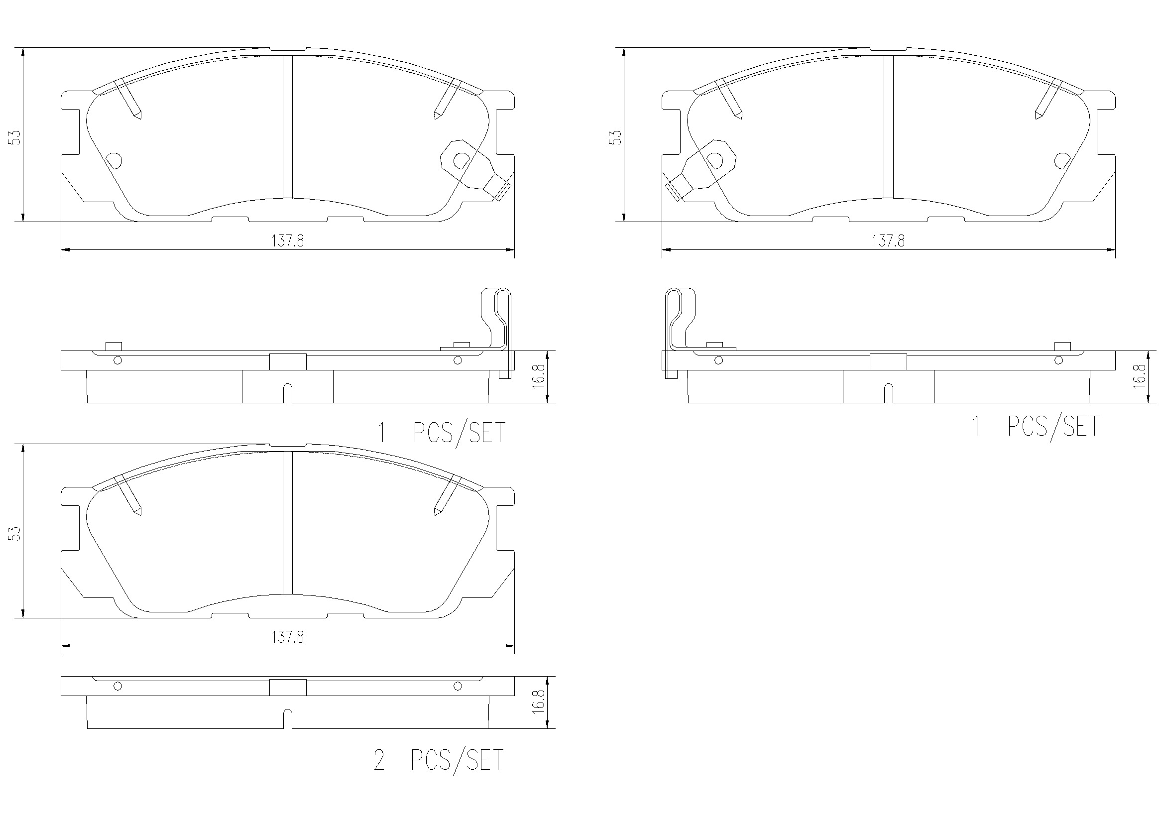 Brake Pad Set, disc brake (P49066N)