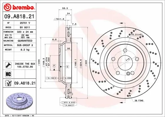 Brake Disc (09.A818.21)