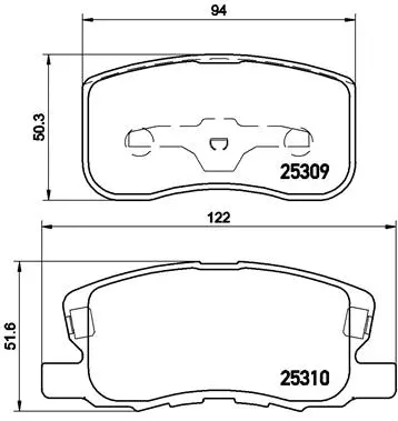 Brake Pad Set, disc brake (P54046N)
