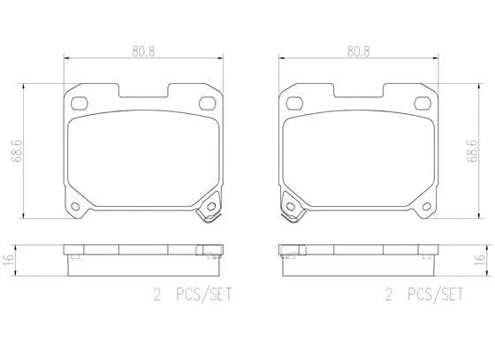 Brake Pad Set, disc brake (P83091N)