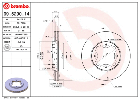 Brake Disc (09.5290.14)
