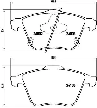 Brake Pad Set, disc brake (P 49 038)