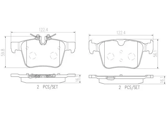 Brake Pad Set, disc brake (P86029N)