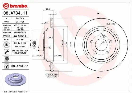 Brake Disc (08.A734.11)
