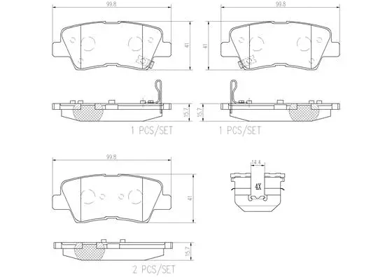 Brake Pad Set, disc brake (P30067N)