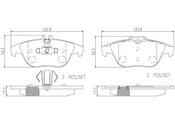 Brake Pad Set, disc brake (P50068N)