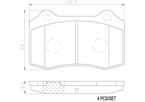 Brake Pad Set, disc brake (P36020N)