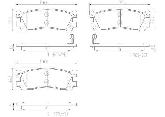 Brake Pad Set, disc brake (P49025N)