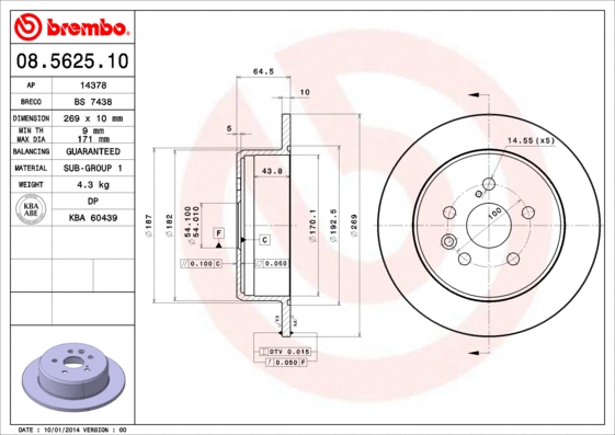 Brake Disc (08.5625.10)