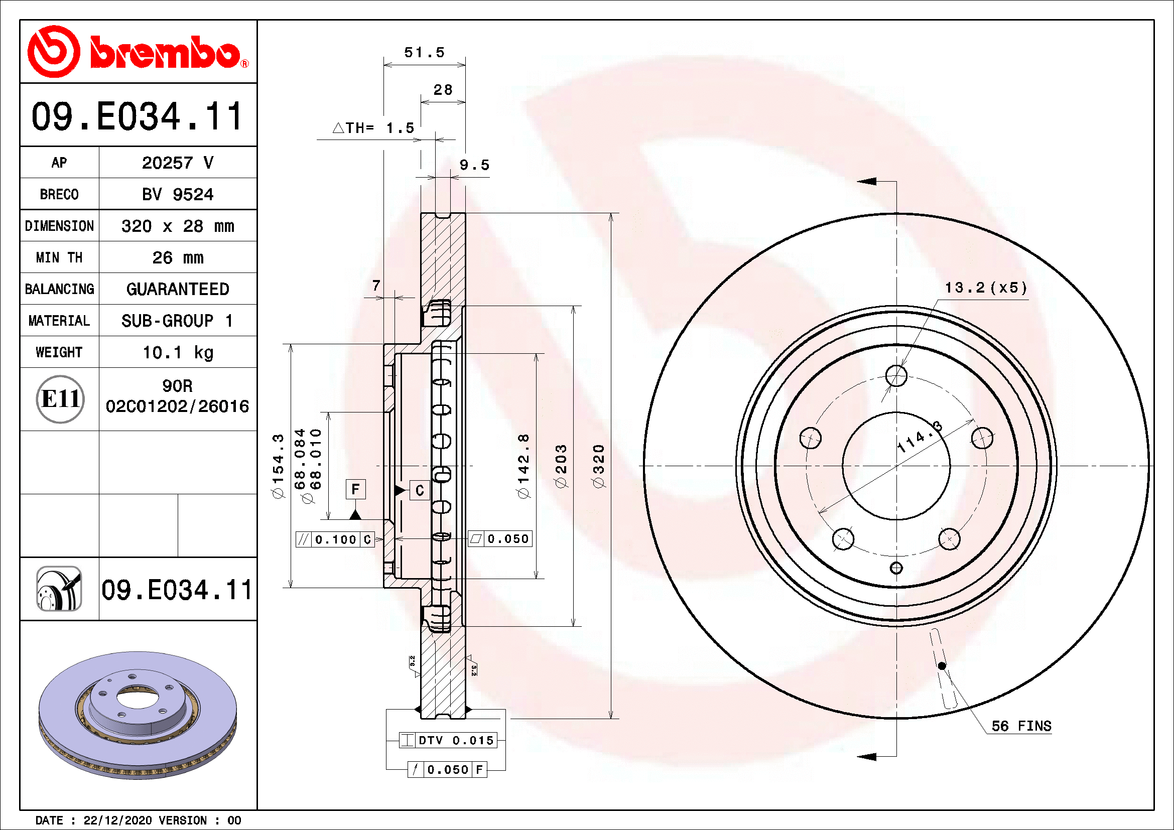 Brake Disc (09.E034.11)