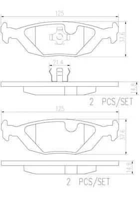 Brake Pad Set, disc brake (P71003N)