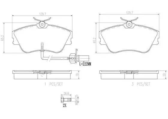 Brake Pad Set, disc brake (P85029N)