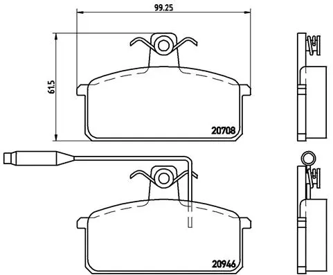 Brake Pad Set, disc brake (P 23 024)