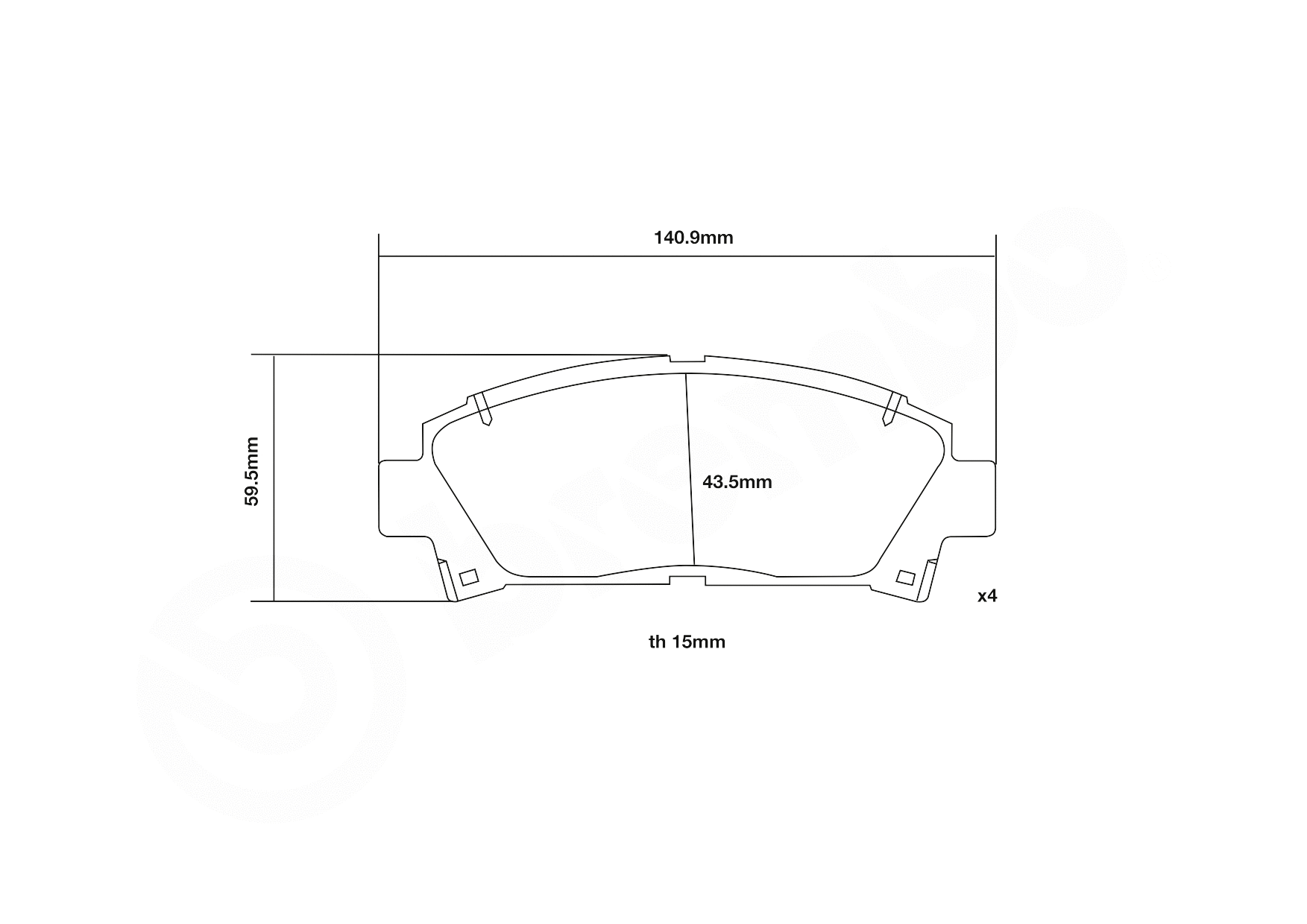 High Performance Brake Pad Set