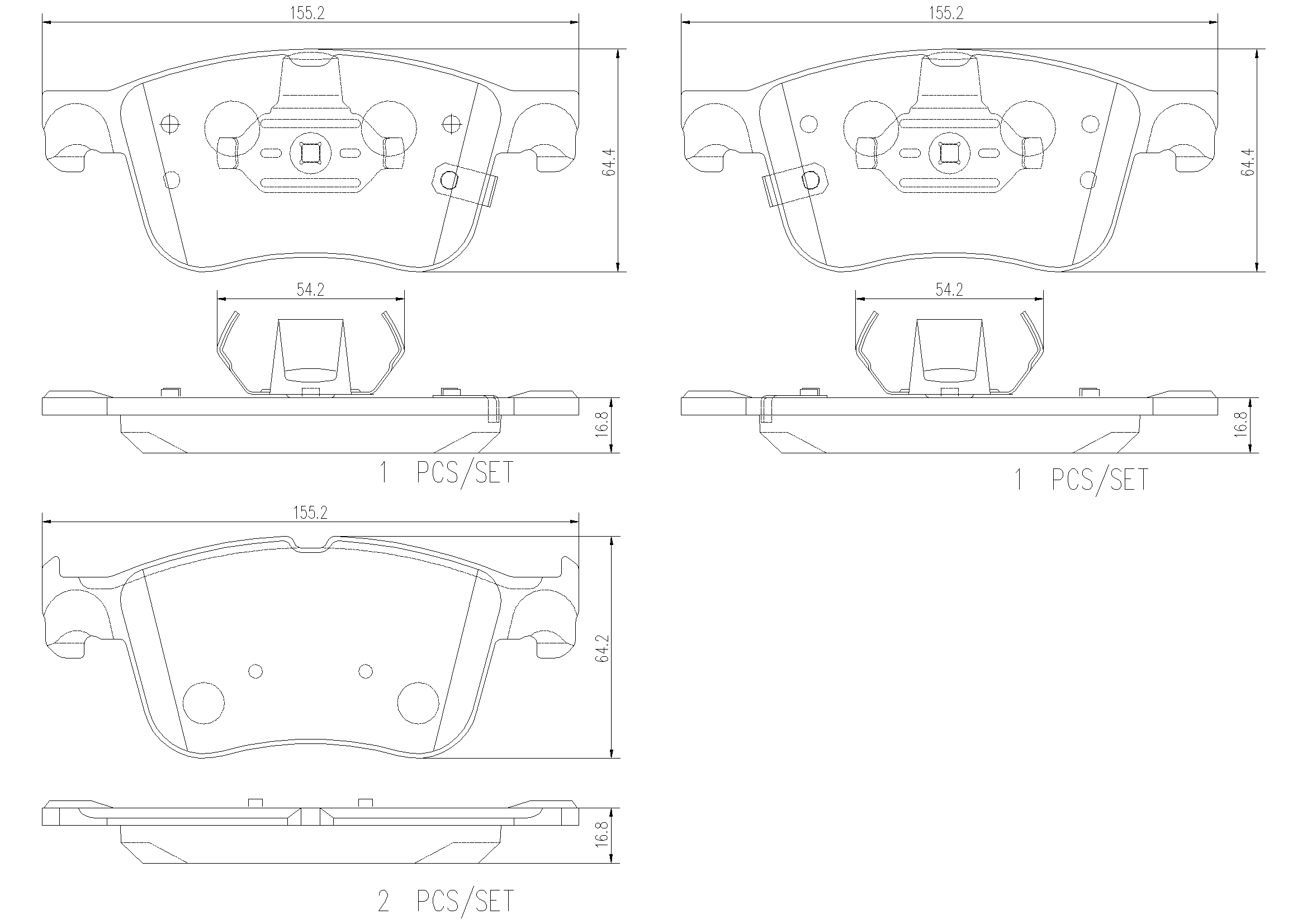Brake Pad Set, disc brake (P24234N)