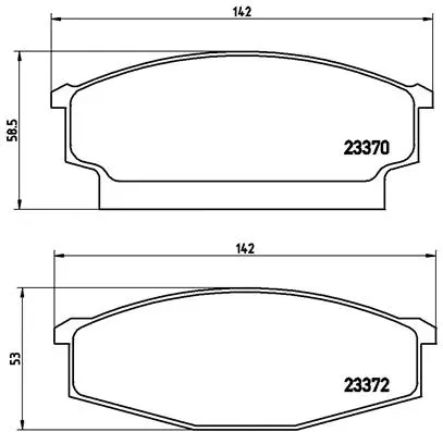 Brake Pad Set, disc brake (P B1 001)