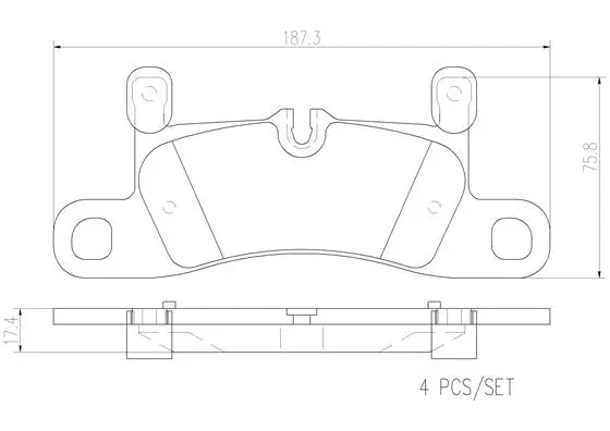 Brake Pad Set, disc brake (P65030N)
