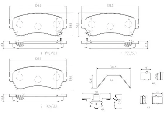 Brake Pad Set, disc brake (P49039N)