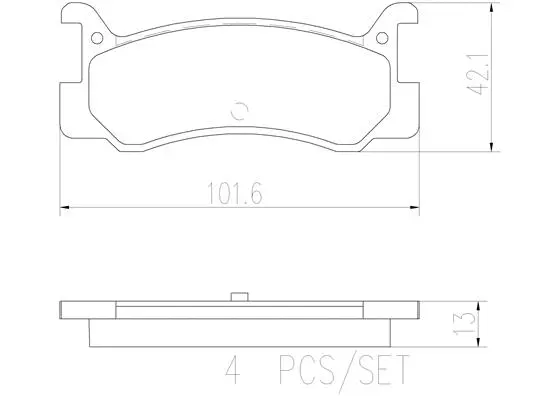 Brake Pad Set, disc brake (P49005N)