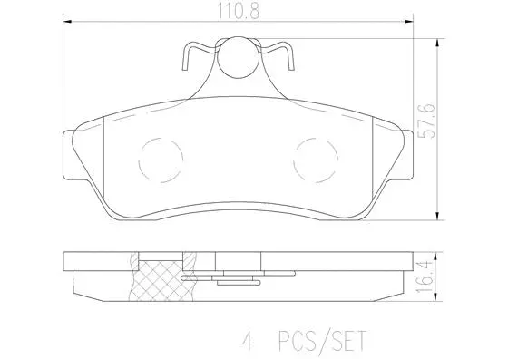Brake Pad Set, disc brake (P59056N)