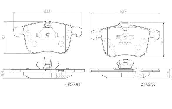 Brake Pad Set, disc brake (P59046N)