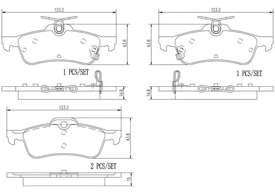 Brake Pad Set, disc brake (P28070N)