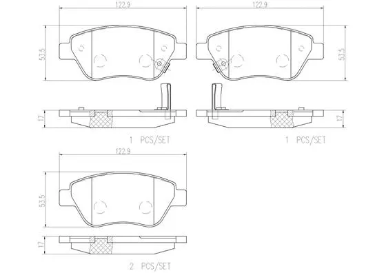 Brake Pad Set, disc brake (P66001N)