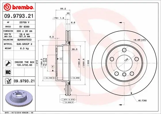 Brake Disc (09.9793.21)