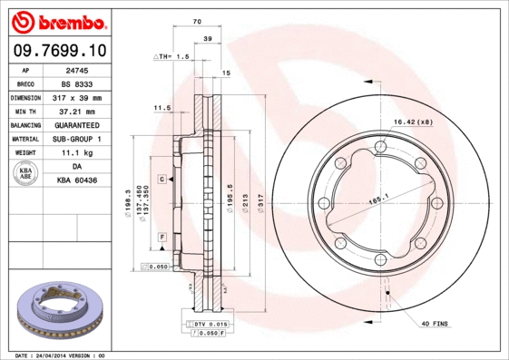 Brake Disc (09.7699.10)