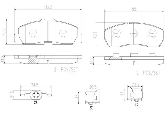 Brake Pad Set, disc brake (P78022N)
