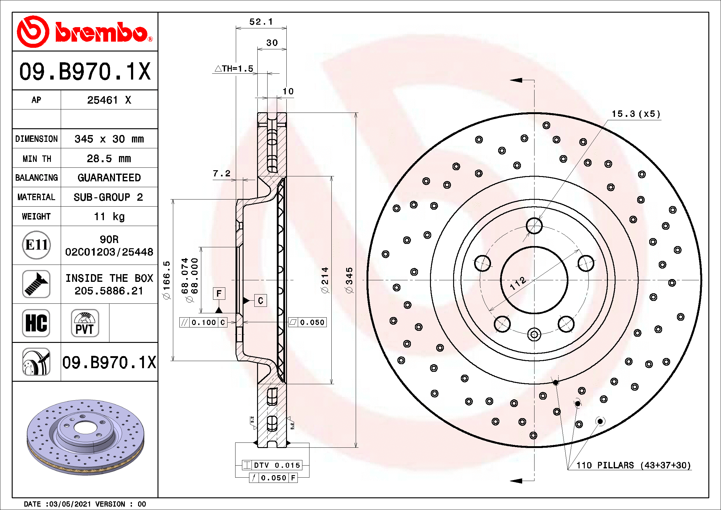 Brake Disc (09.B970.1X)