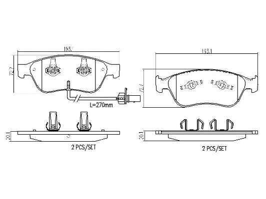 Brake Pad Set, disc brake (P85087N)