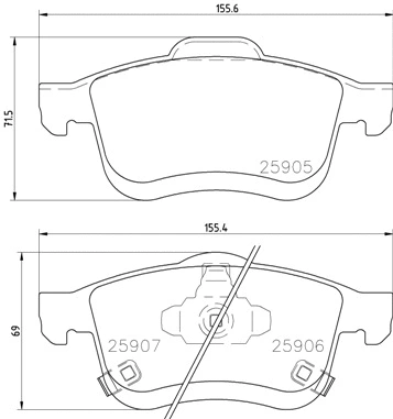 Brake Pad Set, disc brake (P 23 167)