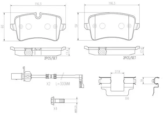 Brake Pad Set, disc brake (P85117N)