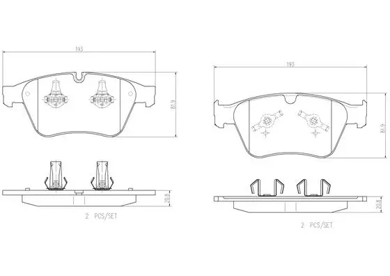 Brake Pad Set, disc brake (P50105N)