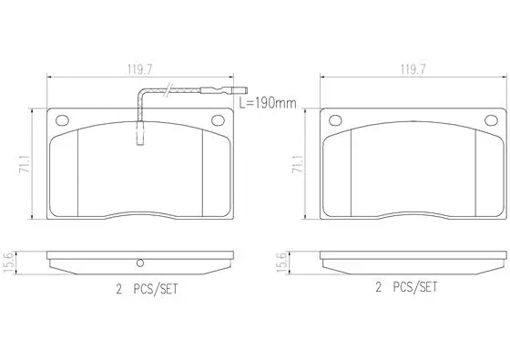 Brake Pad Set, disc brake (P68012N)